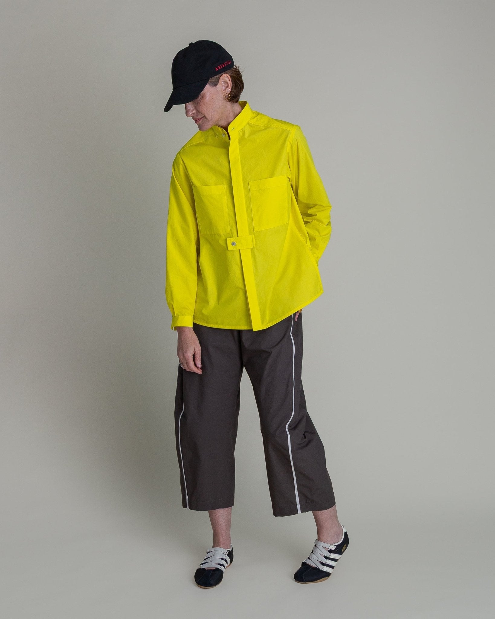Sally Shirt in Electric Yellow Cotton PoplinSally Shirt