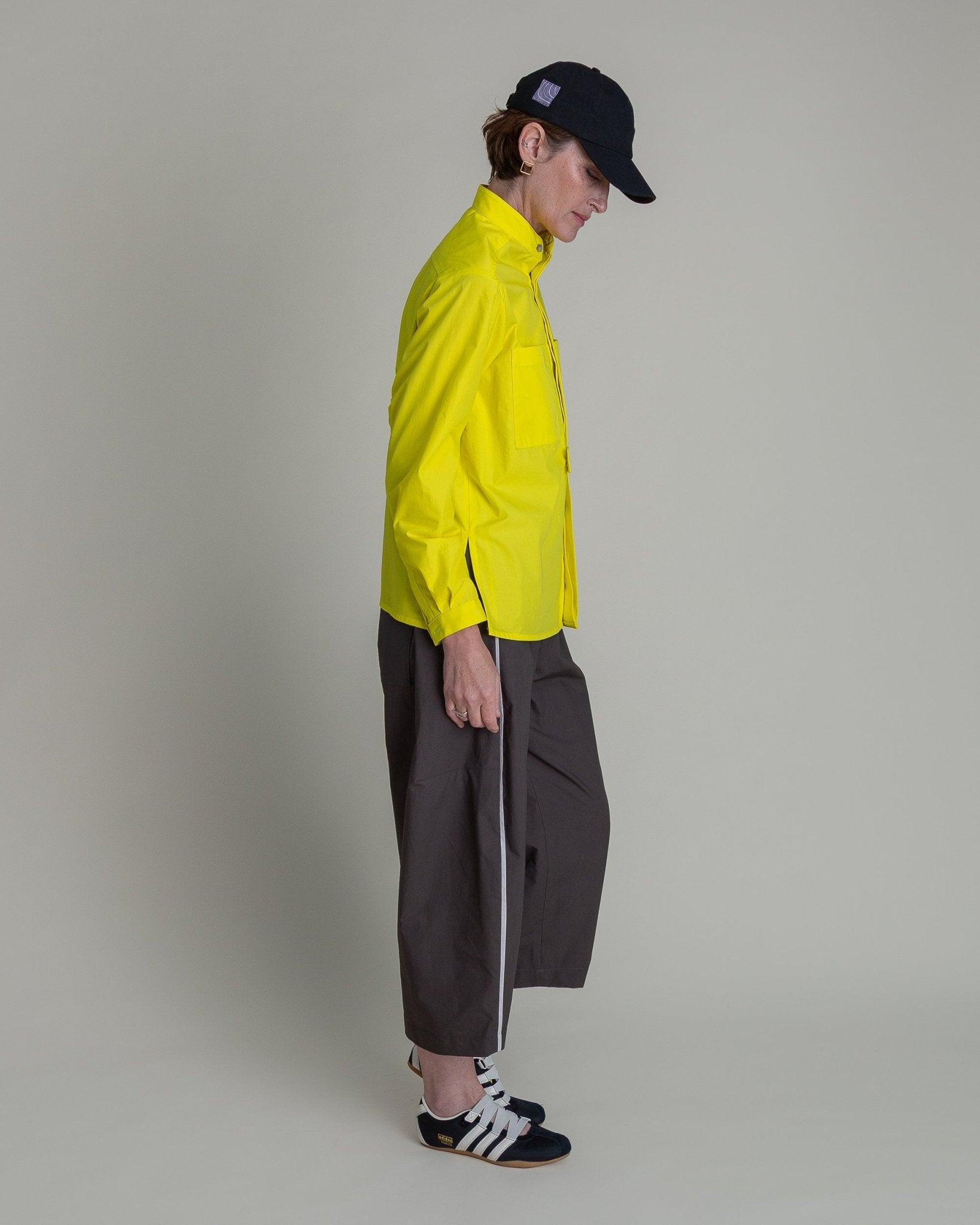 Sally Shirt in Electric Yellow Cotton PoplinSally Shirt