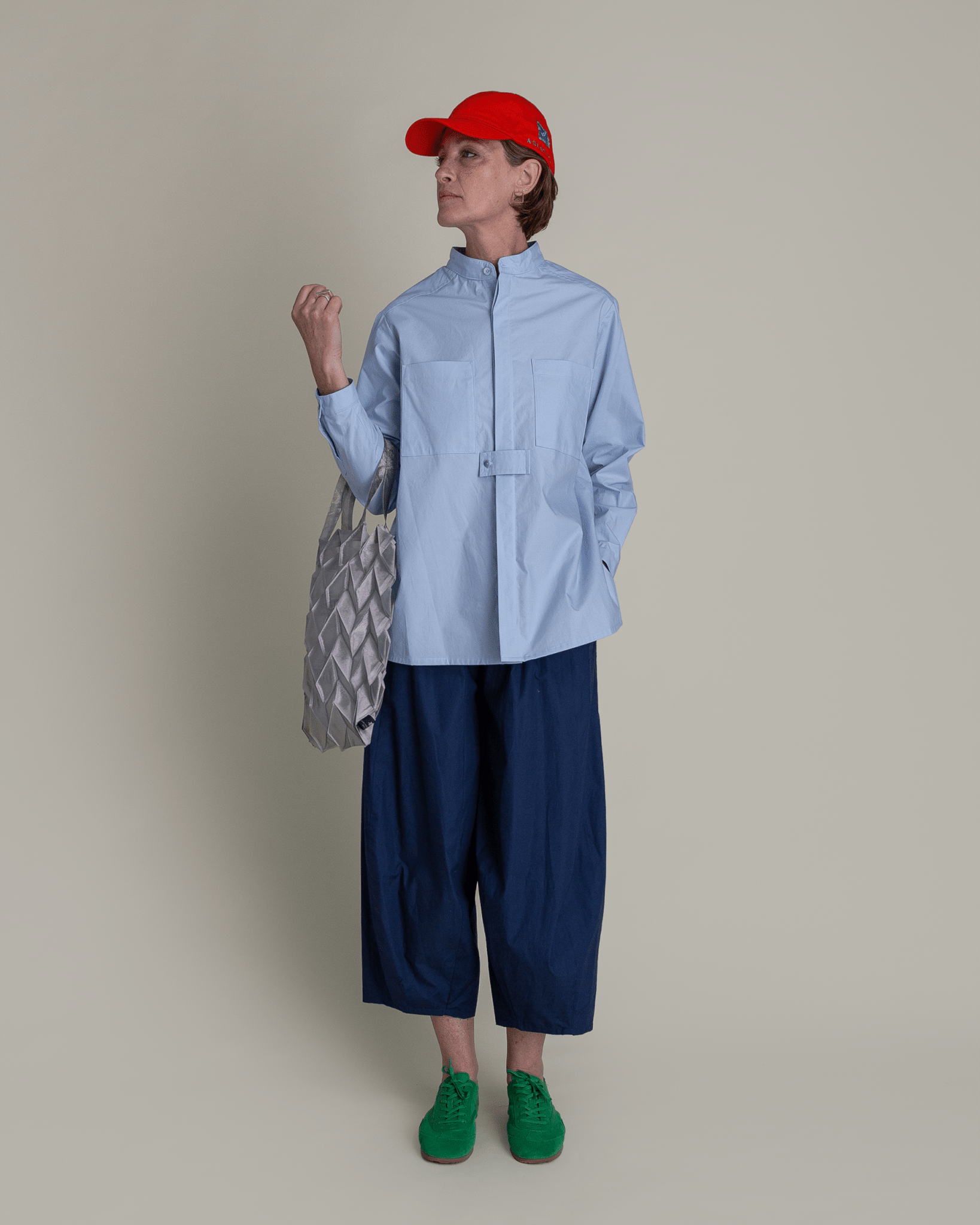 Sally Shirt in Light Blue Cotton PoplinSally Shirt