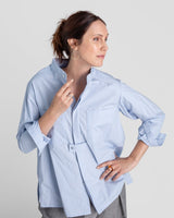 Sally Shirt in Light Blue Cotton PoplinSally Shirt