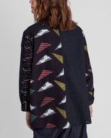 Sally Shirt in Vintage Japanese Dark Indigo Cotton Ikat MixSally Shirt