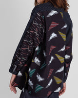 Sally Shirt in Vintage Japanese Dark Indigo Cotton Ikat MixSally Shirt
