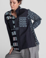 Sally Shirt in Vintage Japanese Indigo Cotton Ikat MixSally Shirt