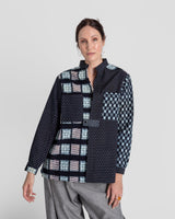 Sally Shirt in Vintage Japanese Indigo Cotton Ikat MixSally Shirt