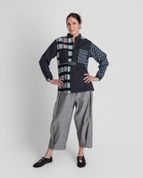 Sally Shirt in Vintage Japanese Indigo Cotton Ikat MixSally Shirt