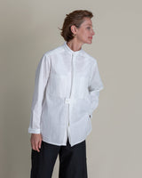 Sally Shirt in White Nuno "Crazy Stitches"Sally Shirt