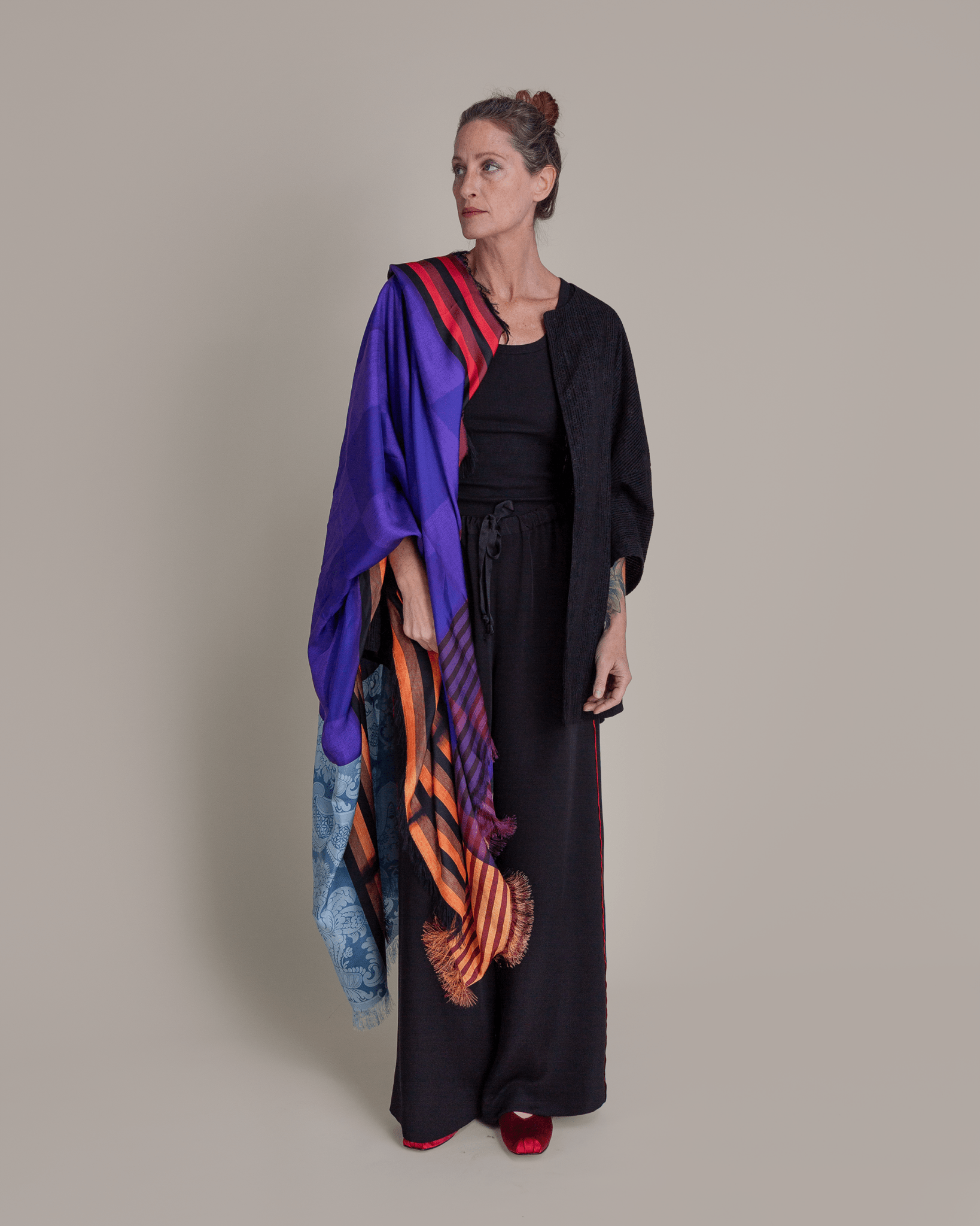 Scarf in Purple Checker