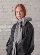 Scarf Tie in Striped Cotton