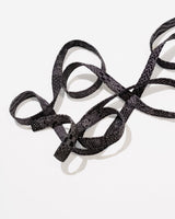 Skinny Ribbon Tie in Vintage Japanese Black and White Printed Silk No.100Skinny Ribbons
