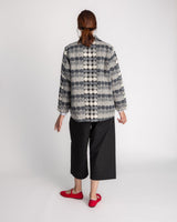 Slim Sweater Jacket in Black and Gray Nuno "Maru Maru" WoolSweater Jackets