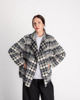 Slim Sweater Jacket in Black and Gray Nuno "Maru Maru" WoolSweater Jackets
