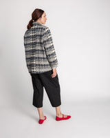 Slim Sweater Jacket in Black and Gray Nuno "Maru Maru" WoolSweater Jackets