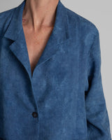 Slouchy Christina Jacket in Floral Indigo Damask LinenChristina Jackets