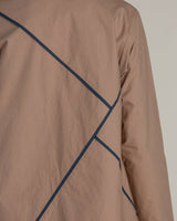 Slouchy Christina Jacket in Khaki Cotton Poplin with Slate PipingChristina Jackets