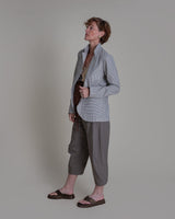Slouchy Christina Jacket in Striped Wool and Silk SeersuckerChristina Jackets