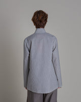 Slouchy Christina Jacket in Striped Wool and Silk SeersuckerChristina Jackets