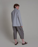 Slouchy Christina Jacket in Striped Wool and Silk SeersuckerChristina Jackets