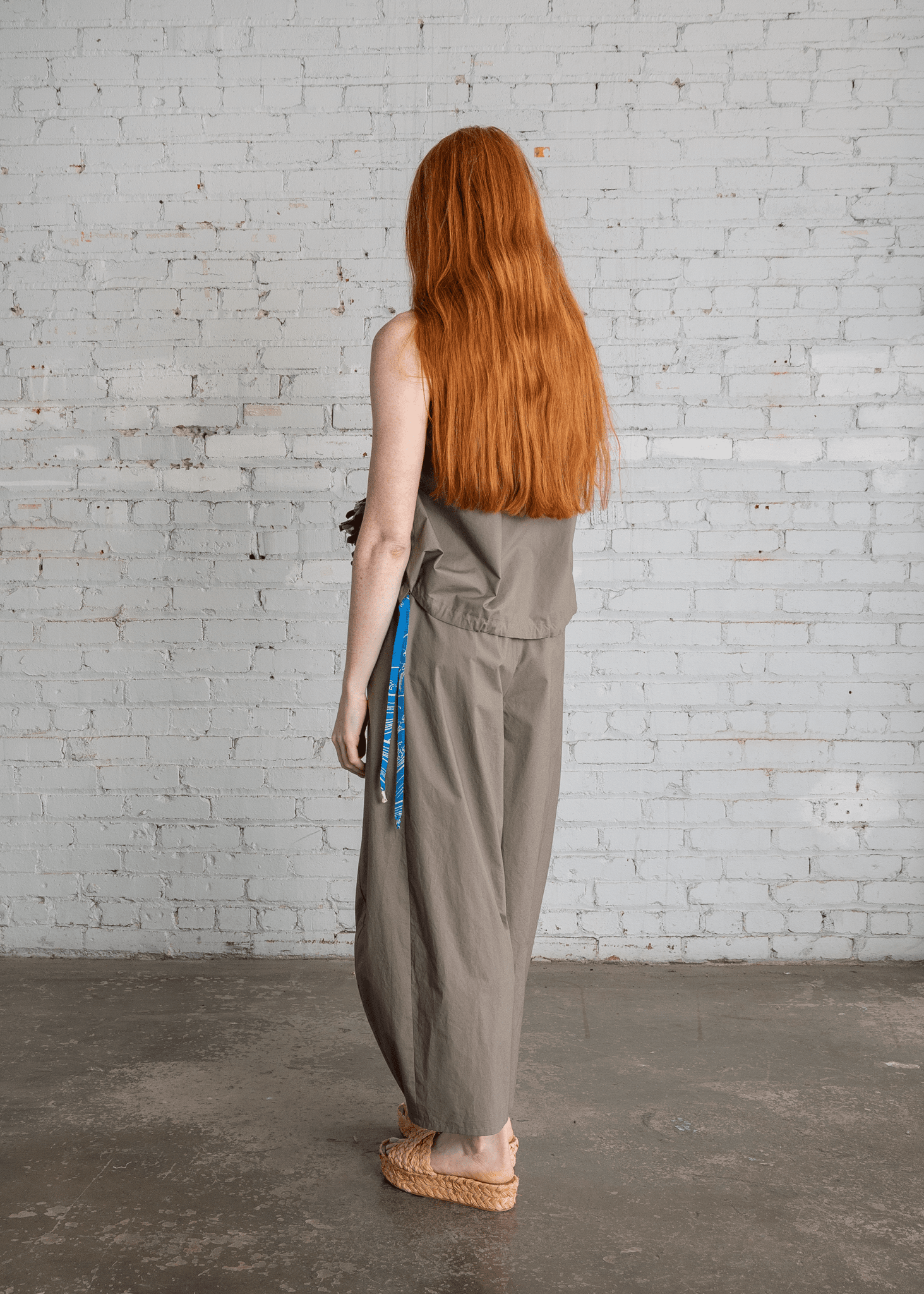 Poplin Drawstring Top