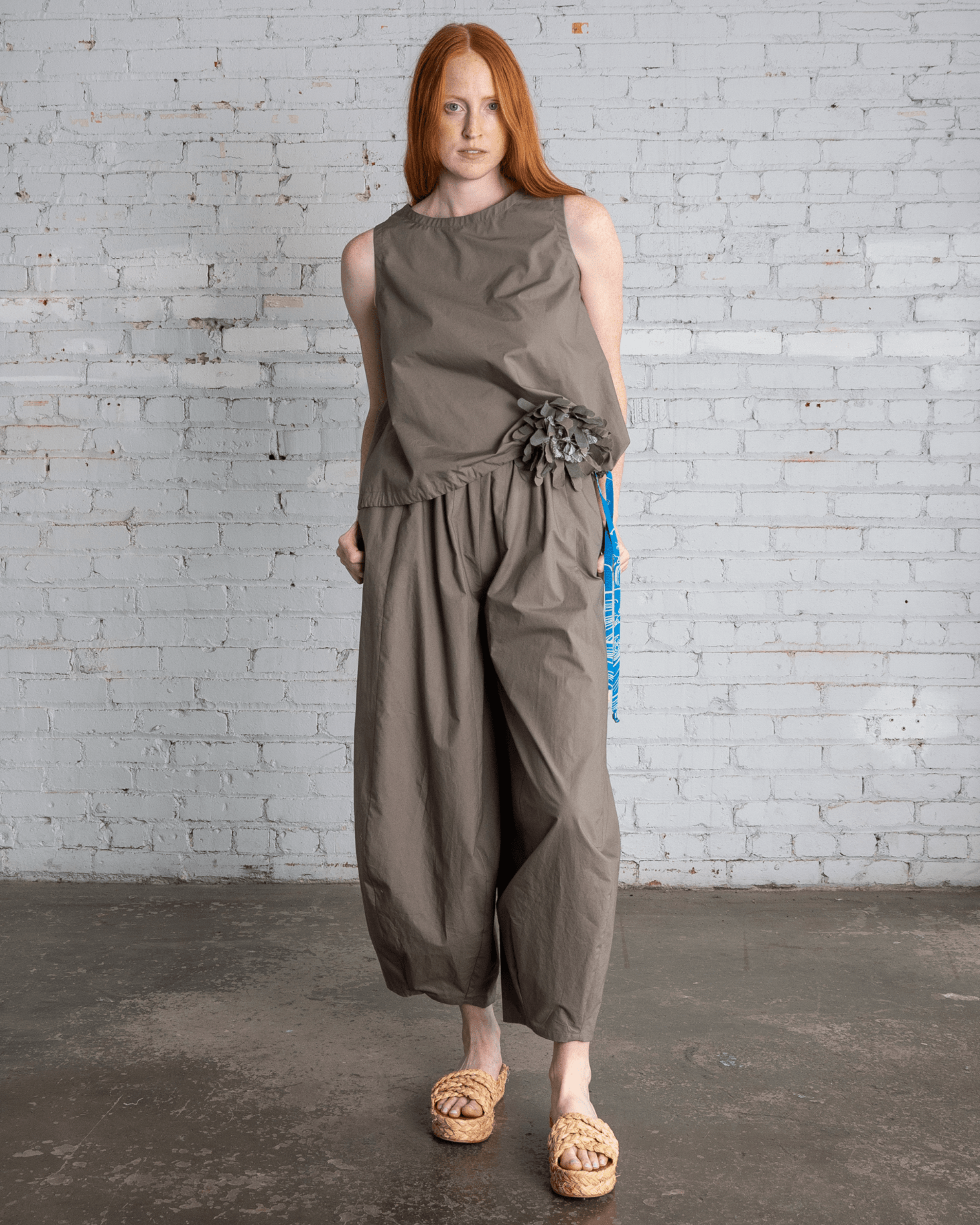 Poplin Drawstring Top