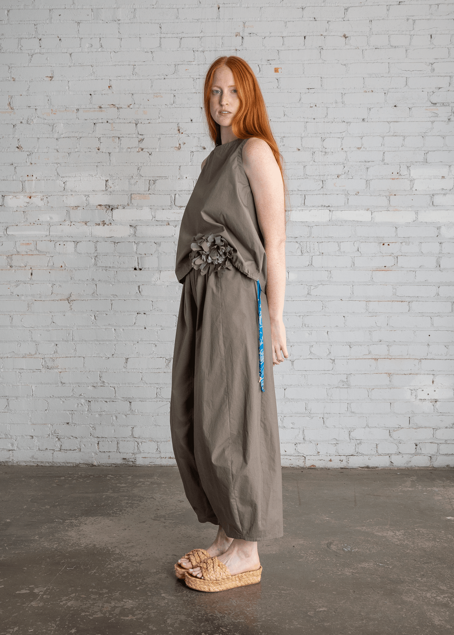 Poplin Drawstring Top