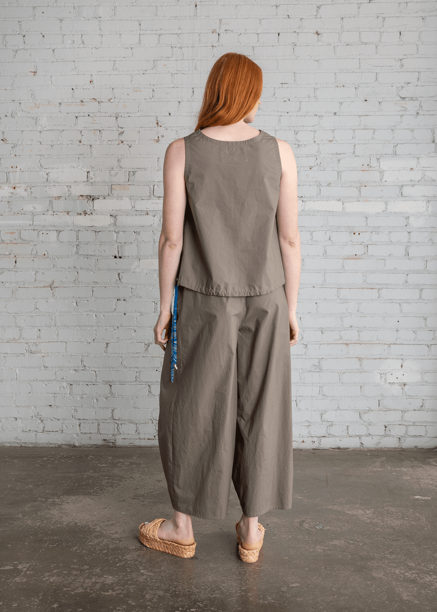 Poplin Drawstring Top