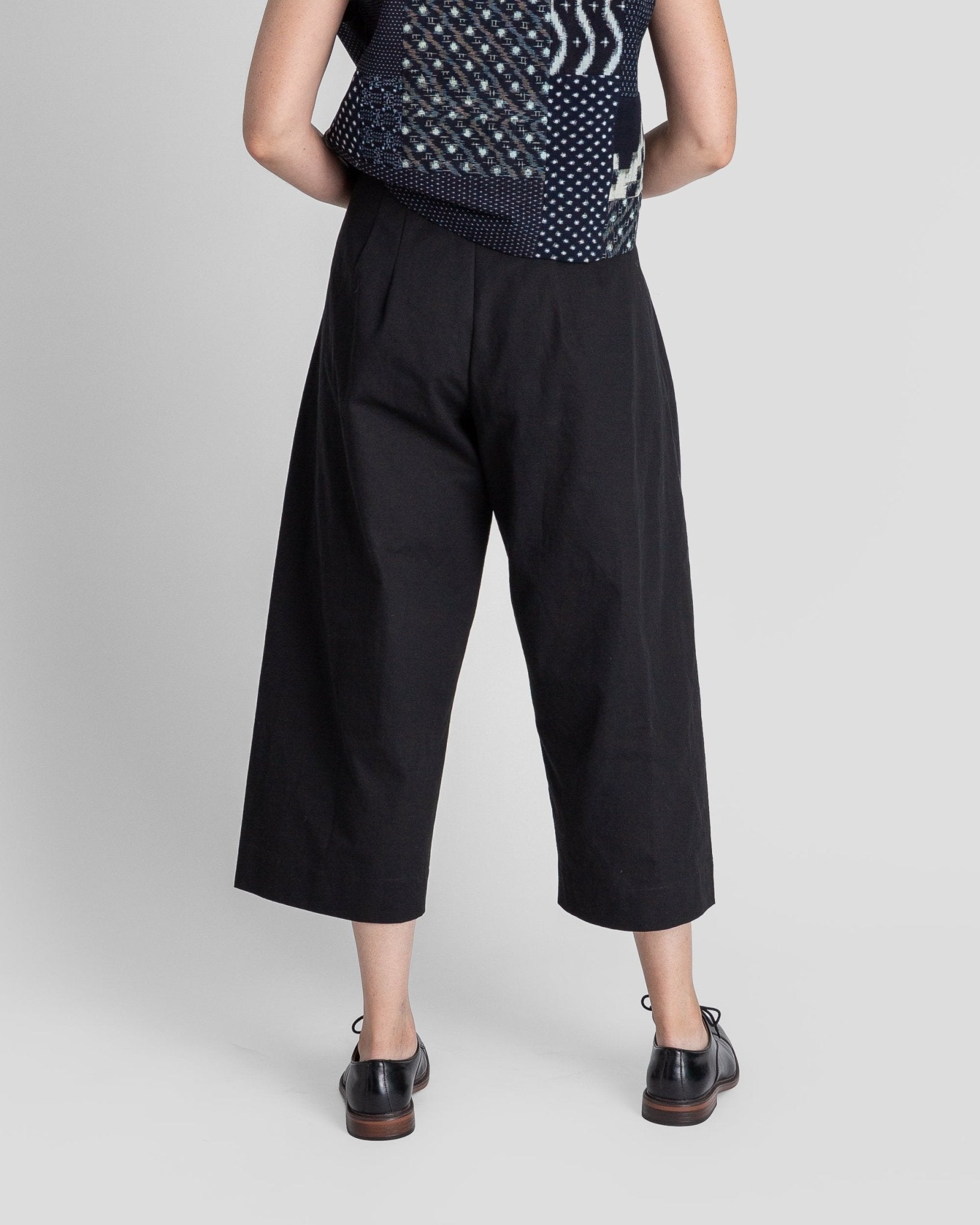 Snap Pant in Black Cotton TwillSnap Pants