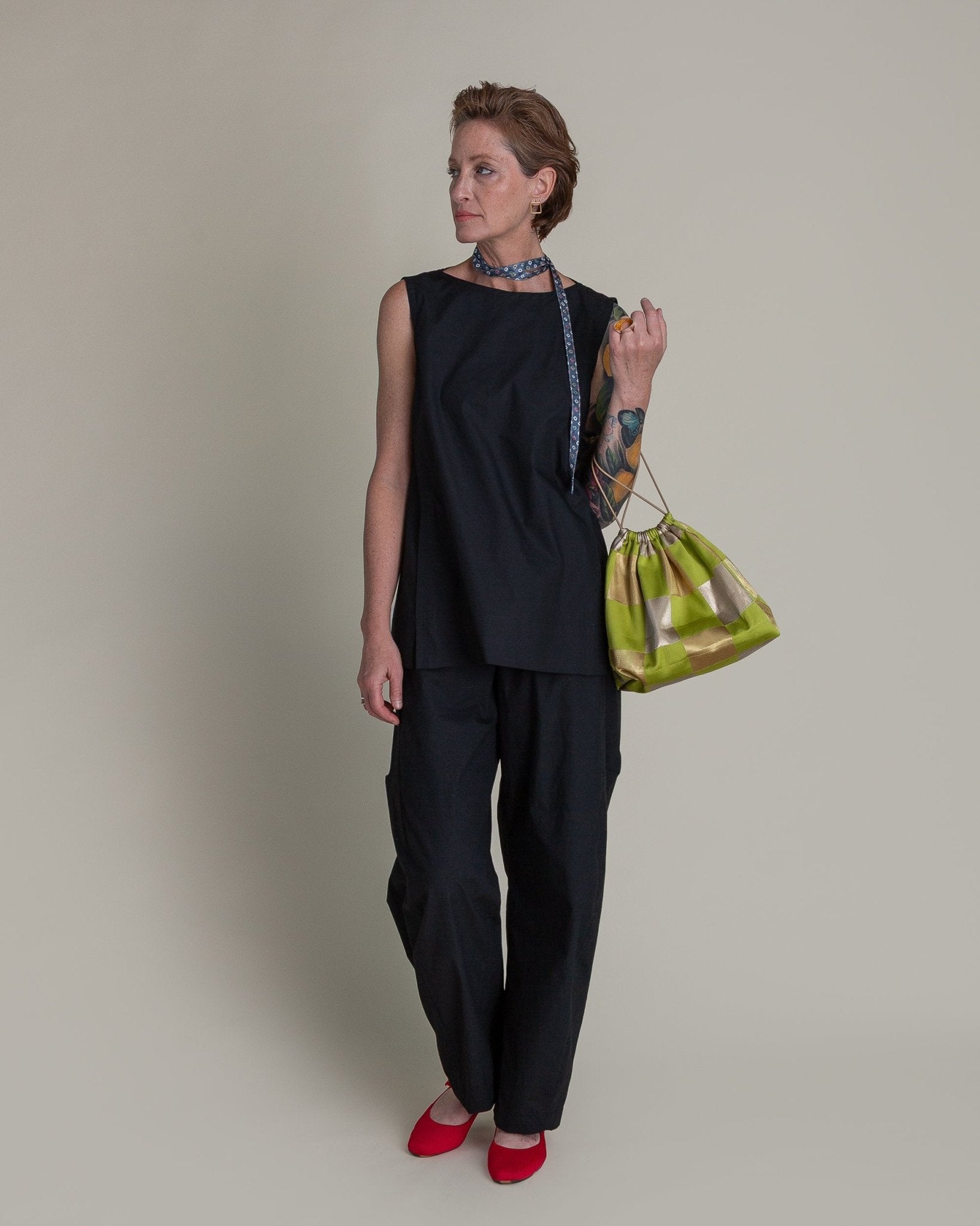 Solstice Top in Black Cotton PoplinSolstice Tops