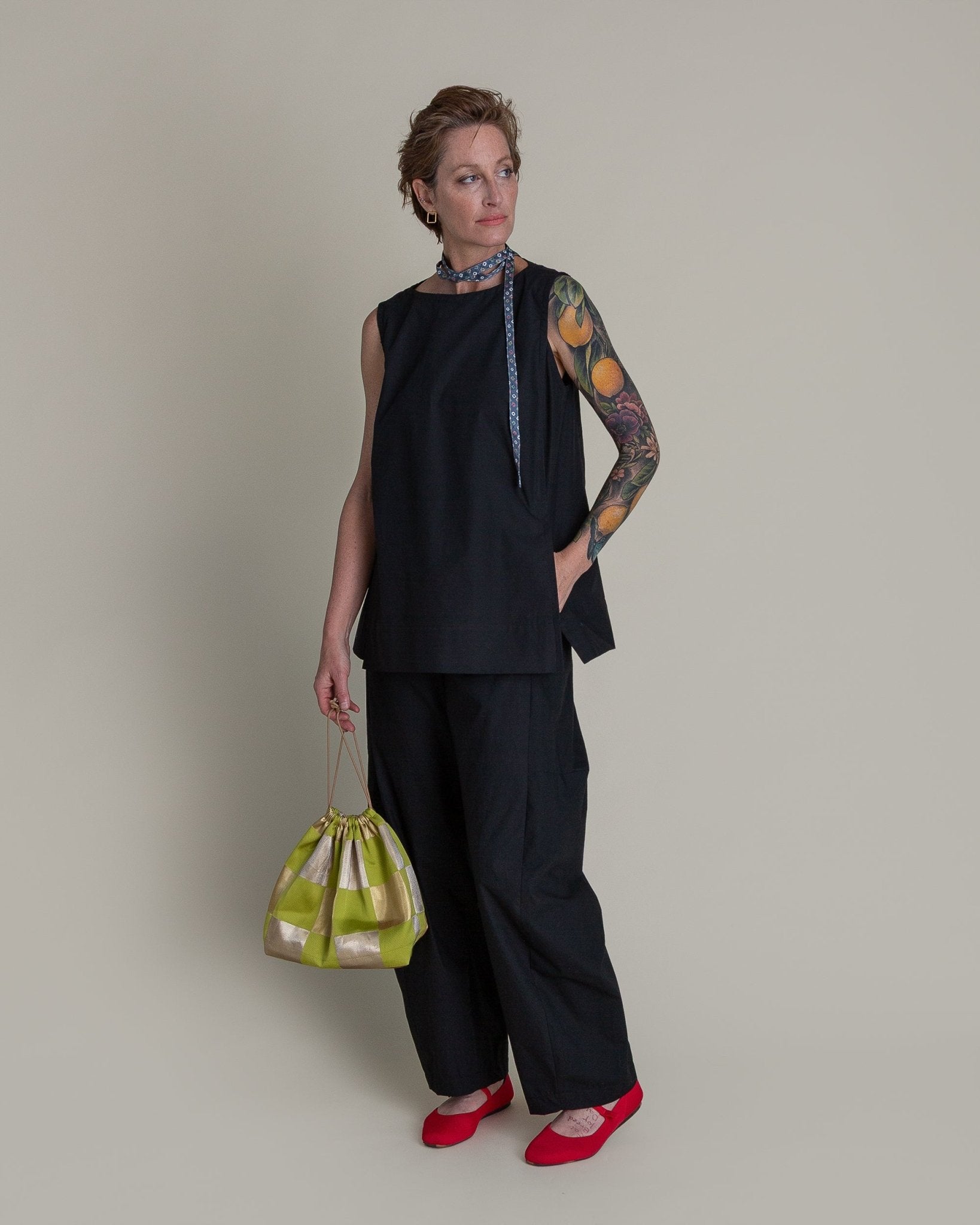 Solstice Top in Black Cotton PoplinSolstice Tops