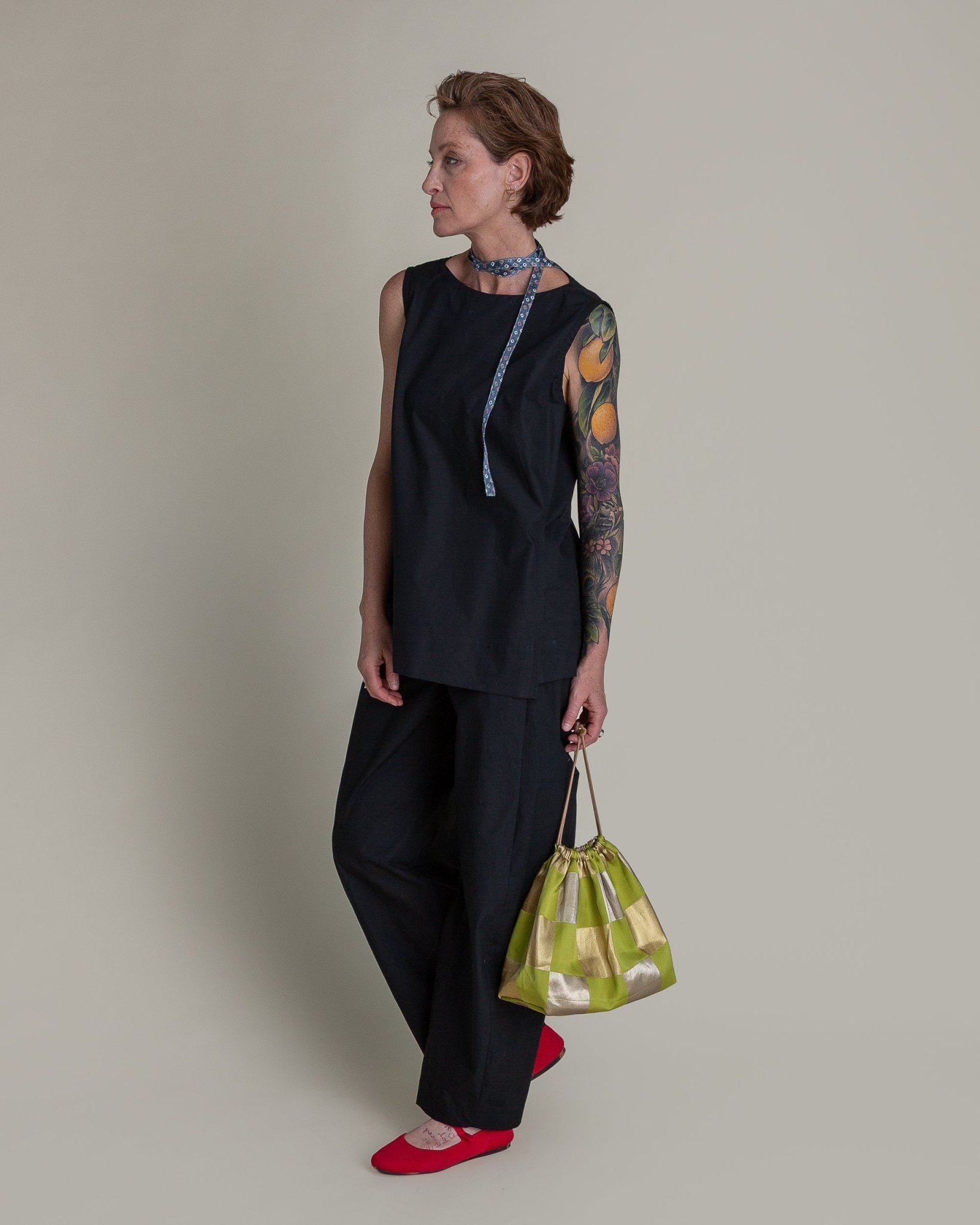 Solstice Top in Black Cotton PoplinSolstice Tops