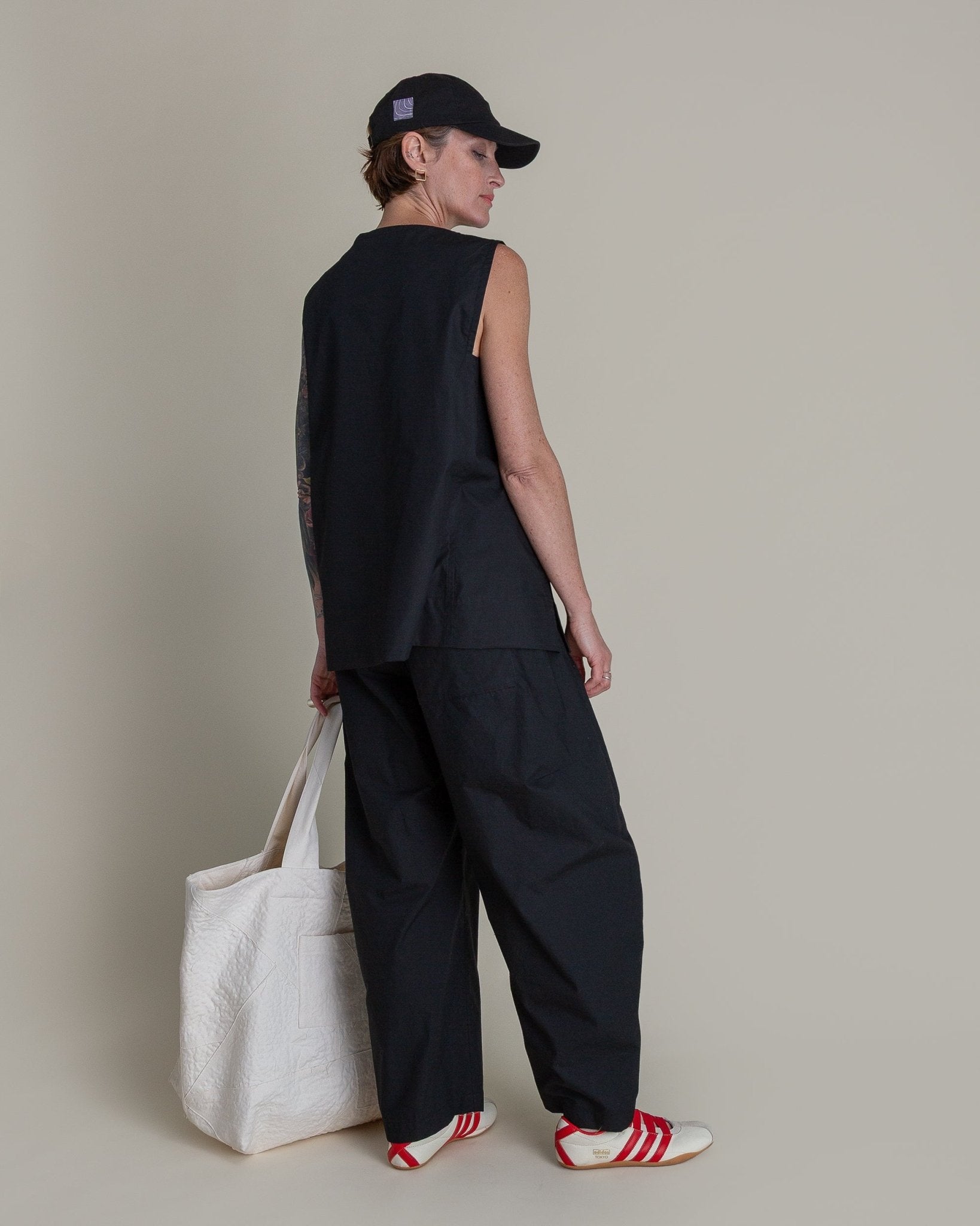 Solstice Top in Black Cotton PoplinSolstice Tops