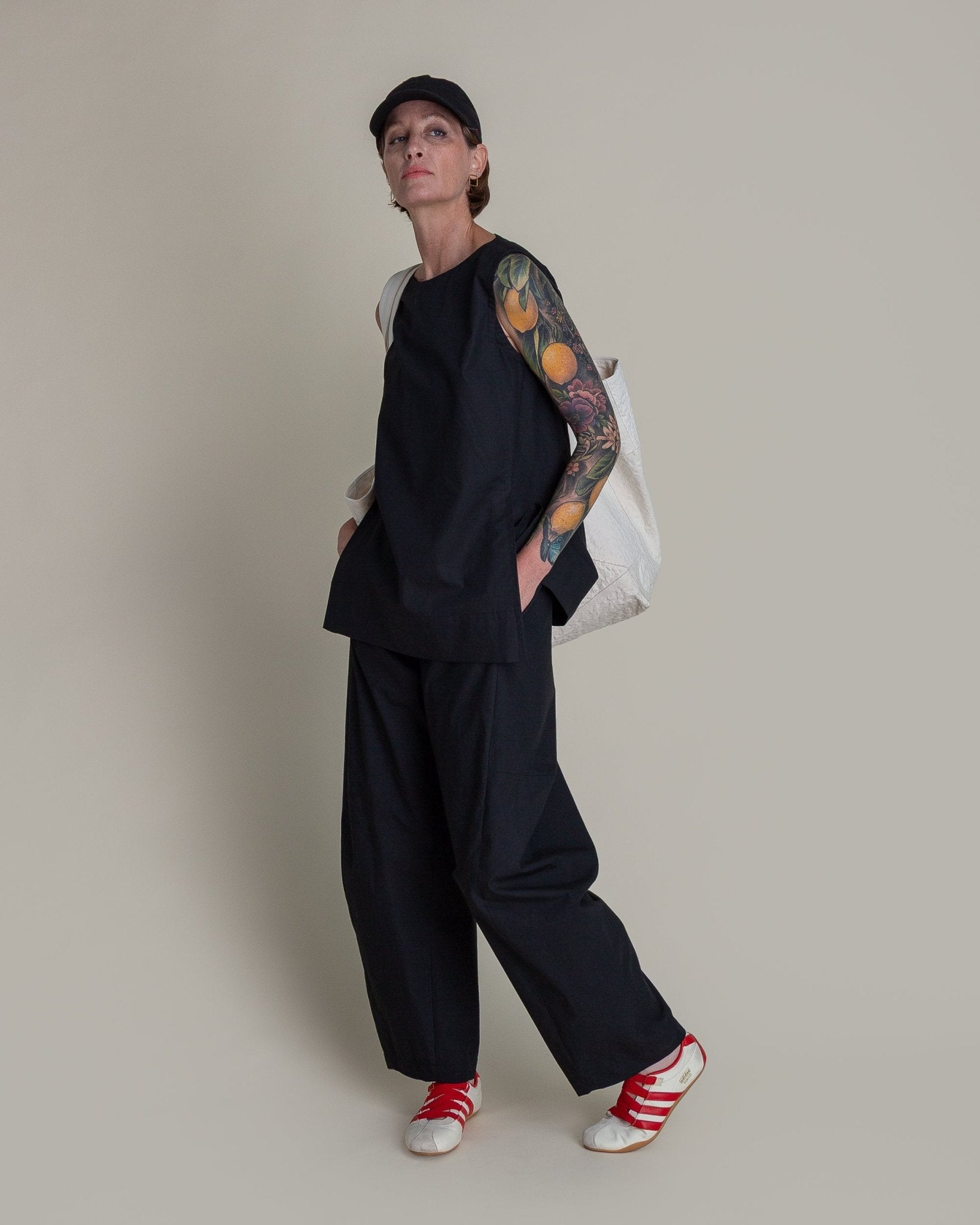Solstice Top in Black Cotton PoplinSolstice Tops
