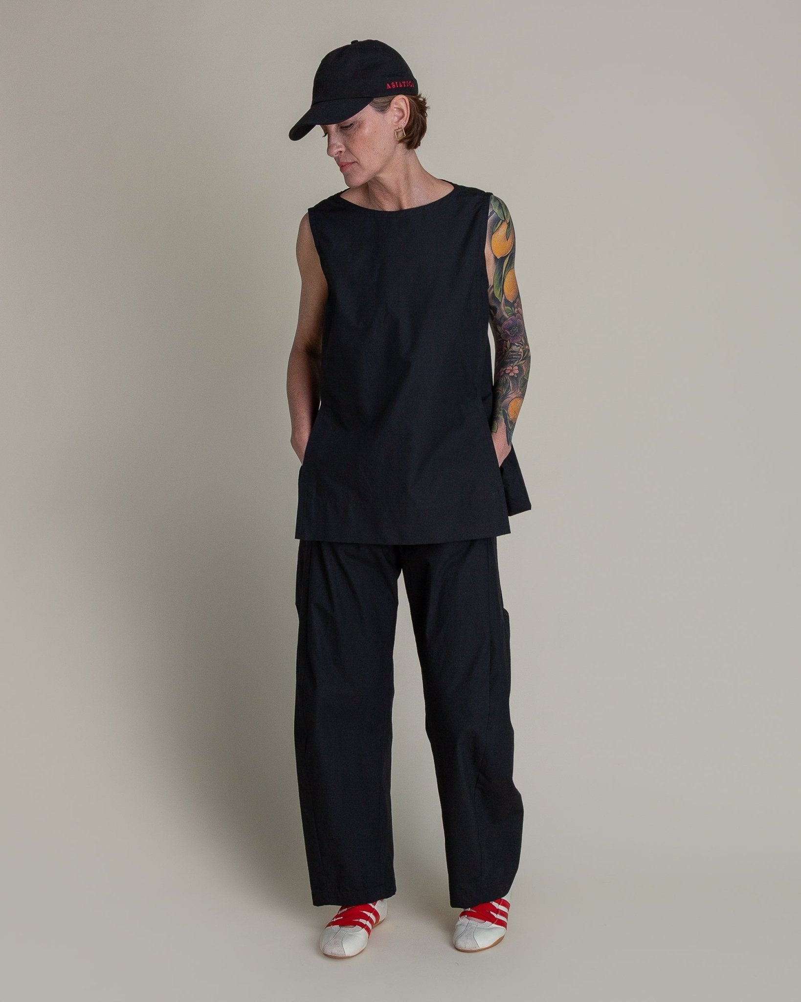 Solstice Top in Black Cotton PoplinSolstice Tops
