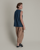 Solstice Top in Slate Cotton PoplinSolstice Tops