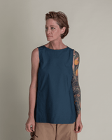 Solstice Top in Slate Cotton PoplinSolstice Tops