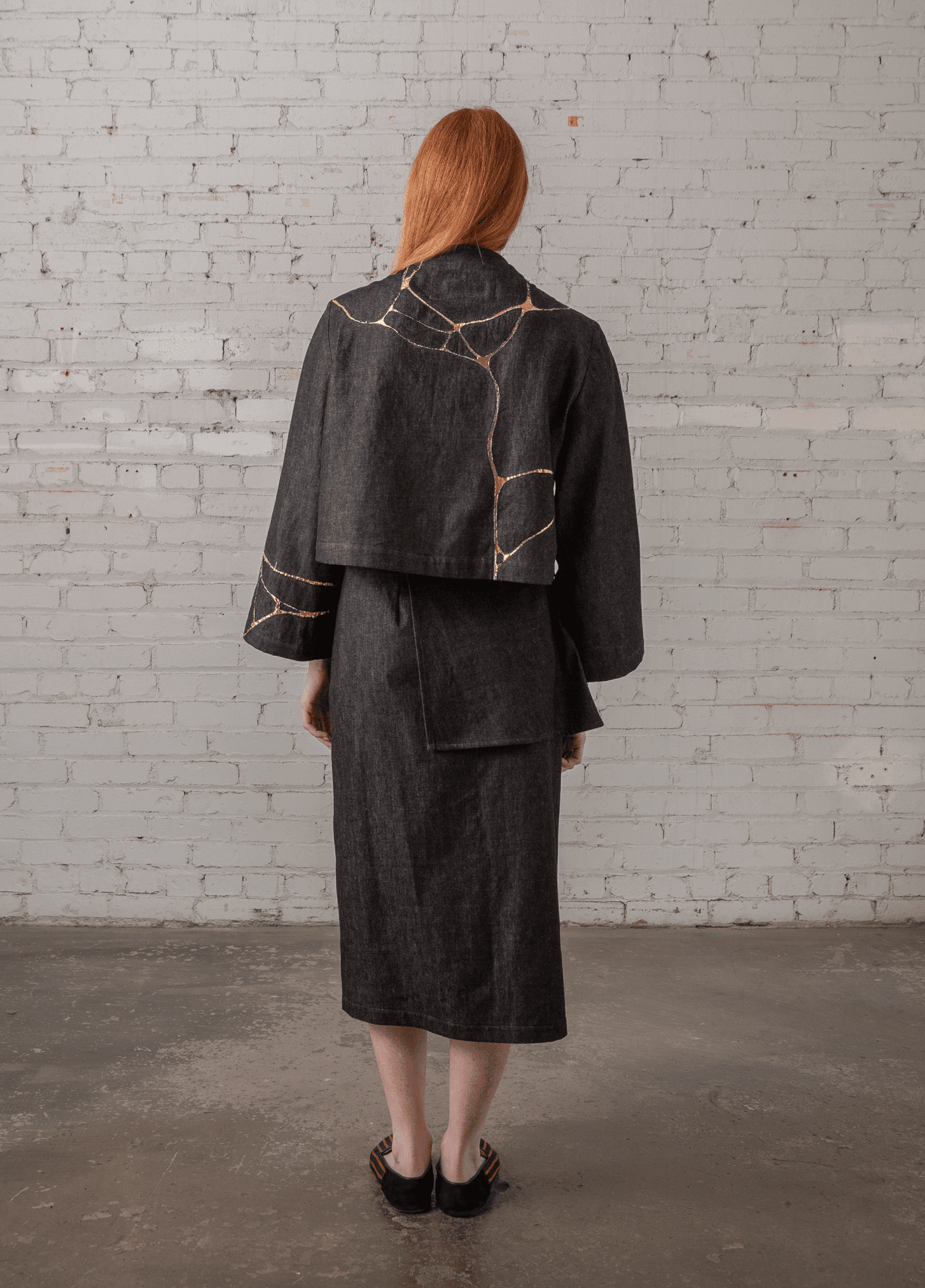 Sprite Jacket in Denim with Kintsugi