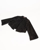 Sprite Jacket in Nuno "Hoshigaki' Black Linen and Washi PaperCropped Jackets