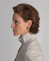 Steve Vaubel Gold Plated Banded Wrapped Hoop EarringsClip - On Earrings