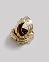 Steve Vaubel Gold Plated Banded Wrapped Hoop EarringsClip - On Earrings