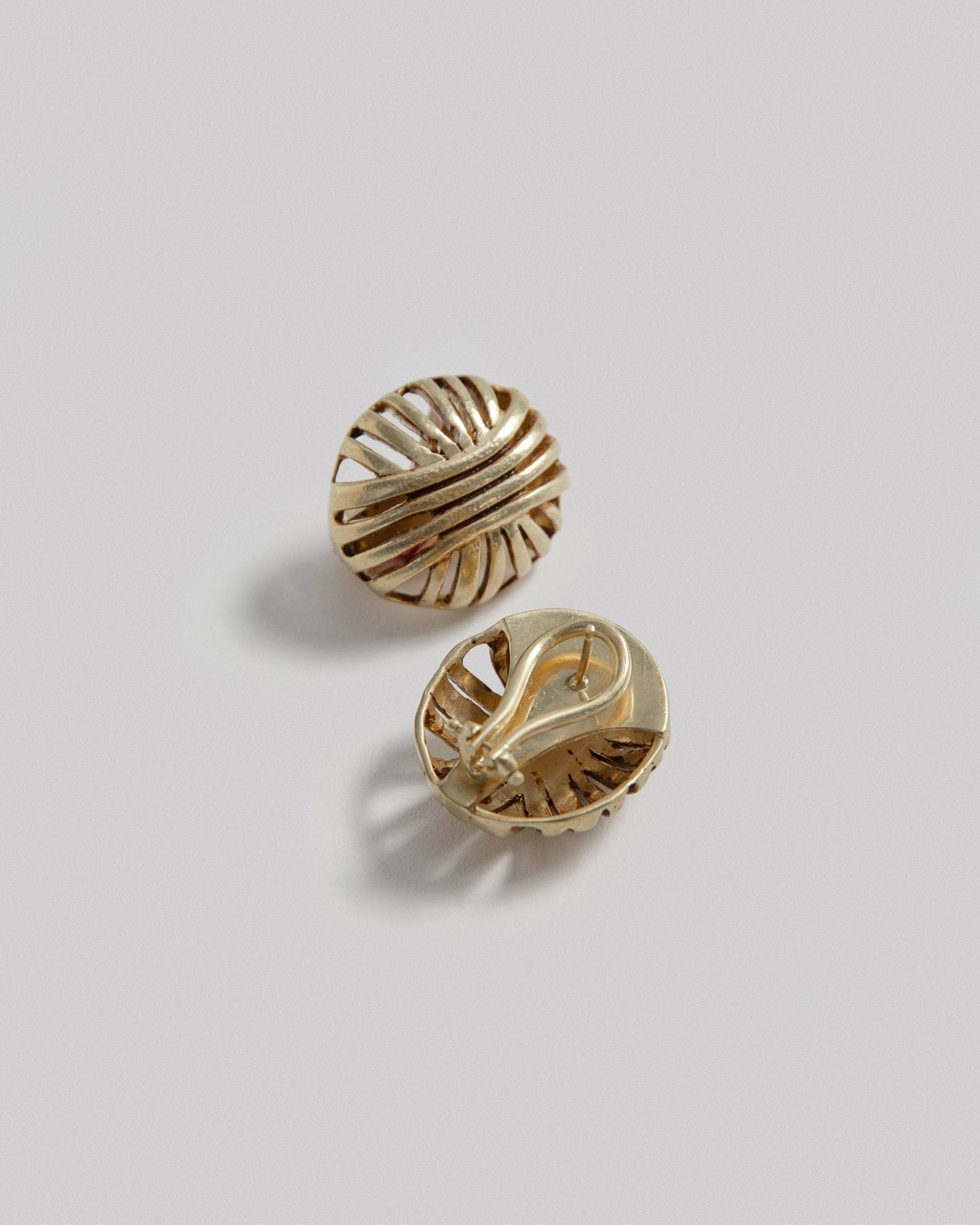 Steve Vaubel Gold - Plated Overlapping BandsStud Earrings