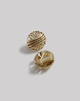 Steve Vaubel Gold - Plated Overlapping BandsStud Earrings