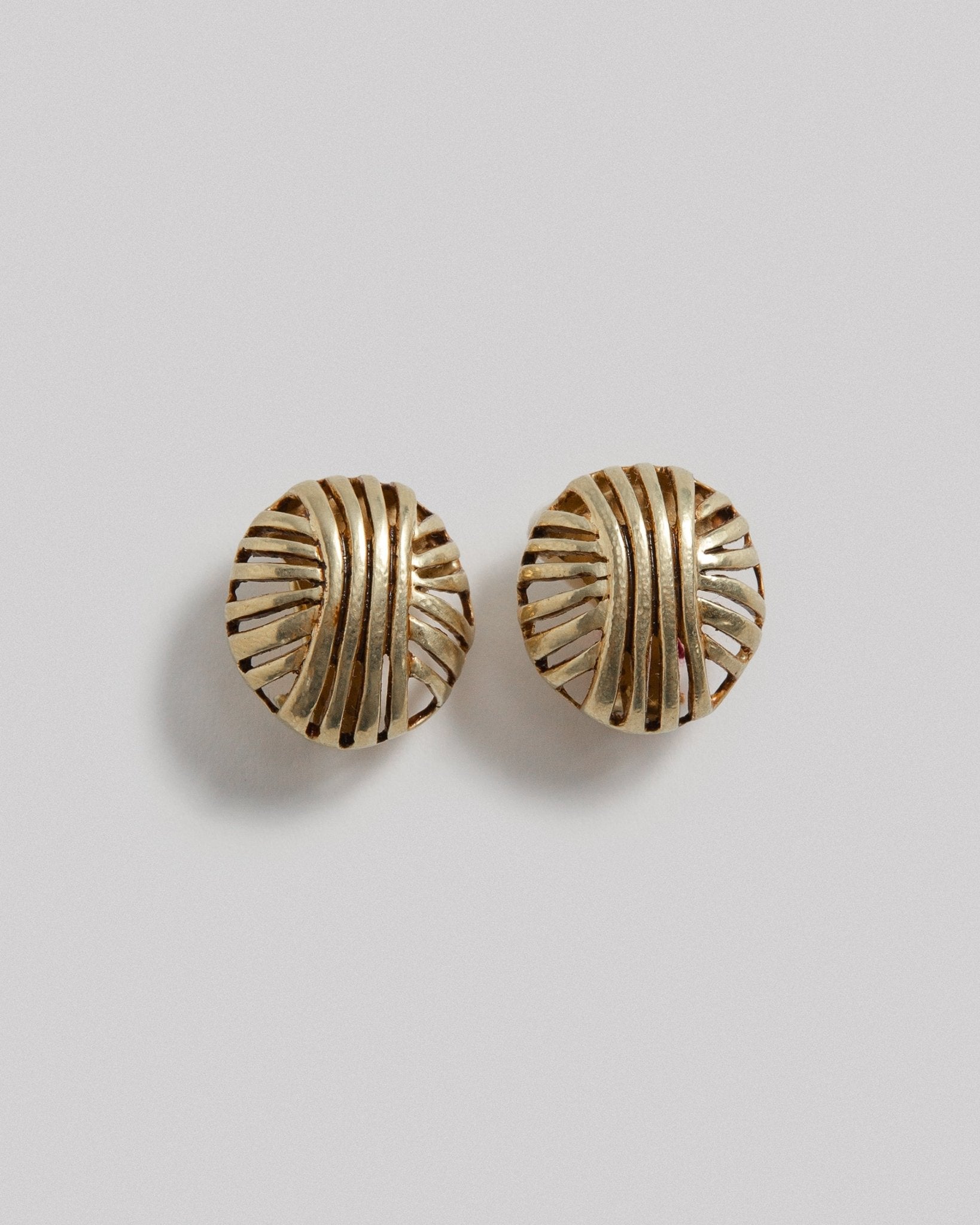 Steve Vaubel Gold - Plated Overlapping BandsStud Earrings