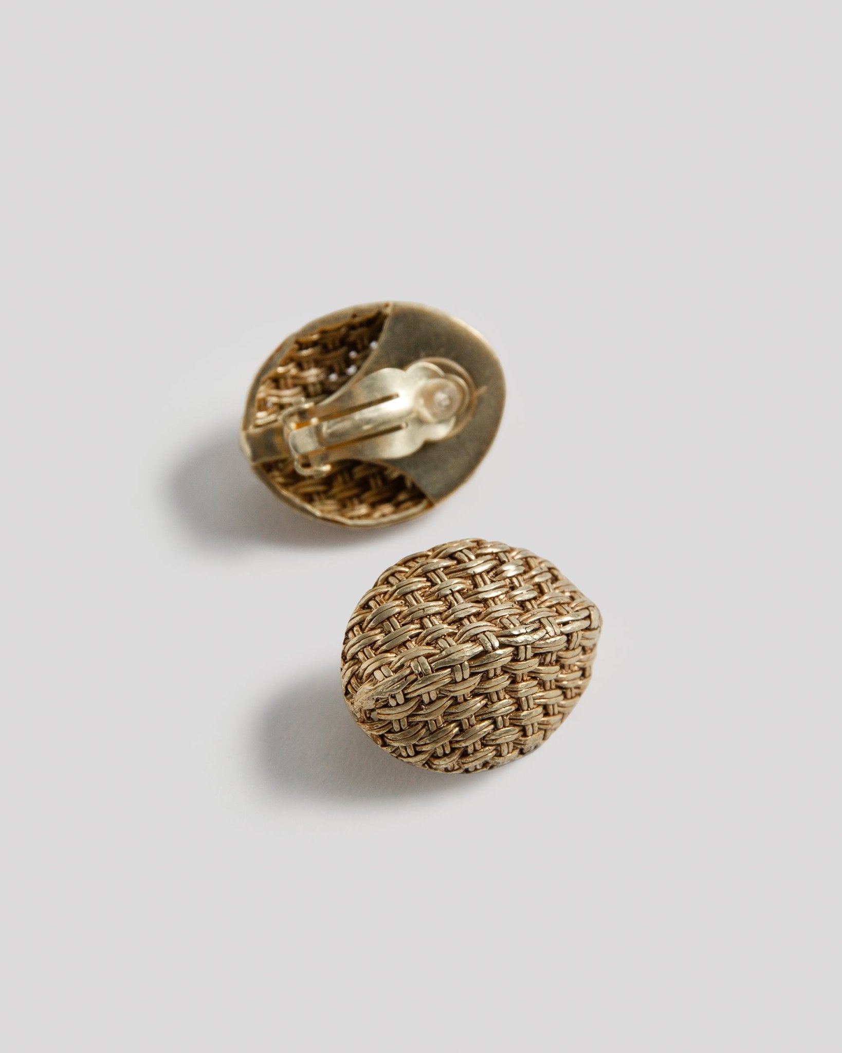 Steve Vaubel Gold - Plated Woven Pattern EarringsClip - On Earrings