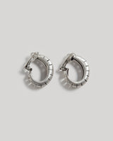 Steve Vaubel Silver Cut Line Hoop EarringsClip - On Earrings