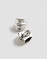 Steve Vaubel Silver Round Curved EarringsStud Earrings