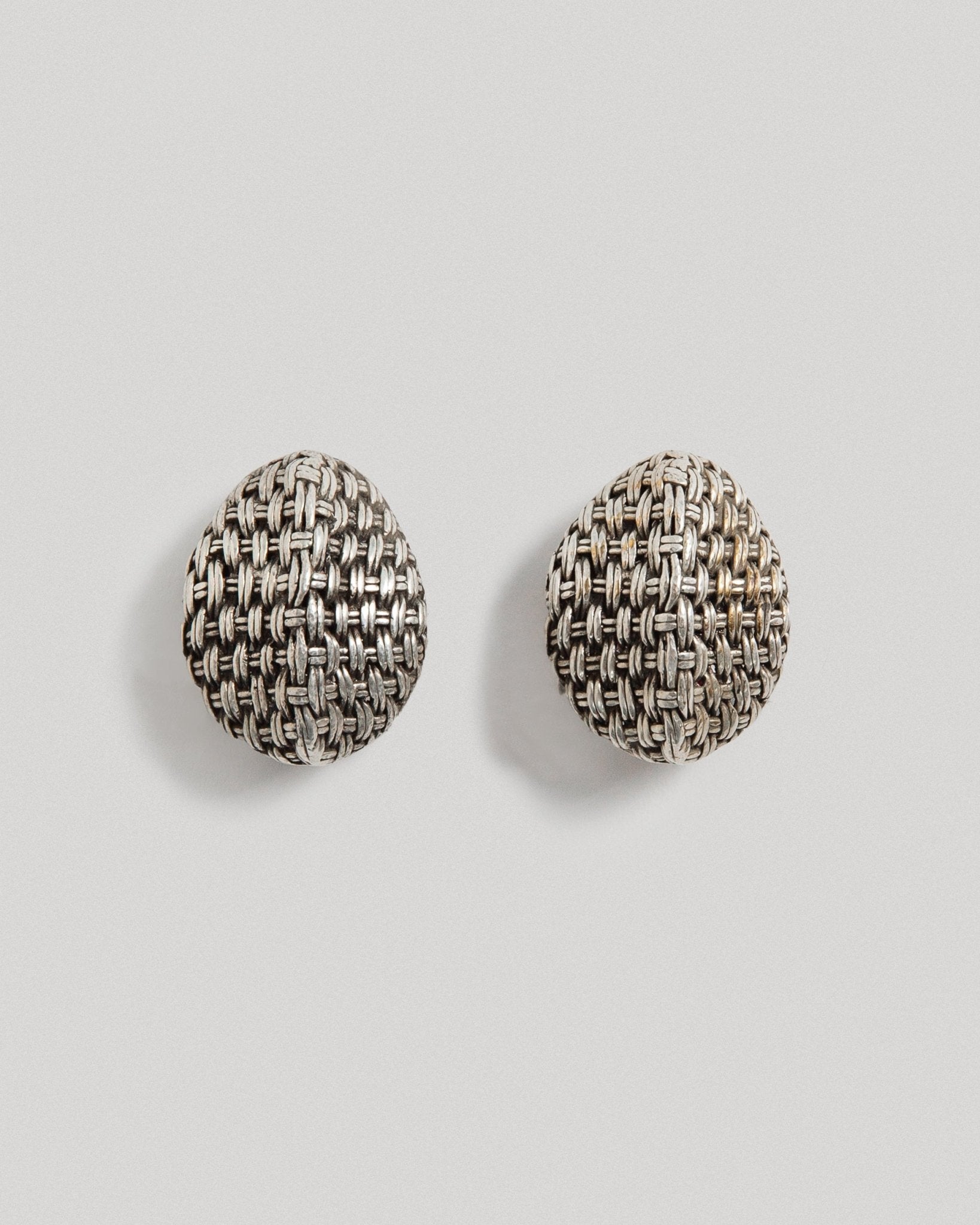 Steve Vaubel Silver Weave EarringsClip - On Earrings