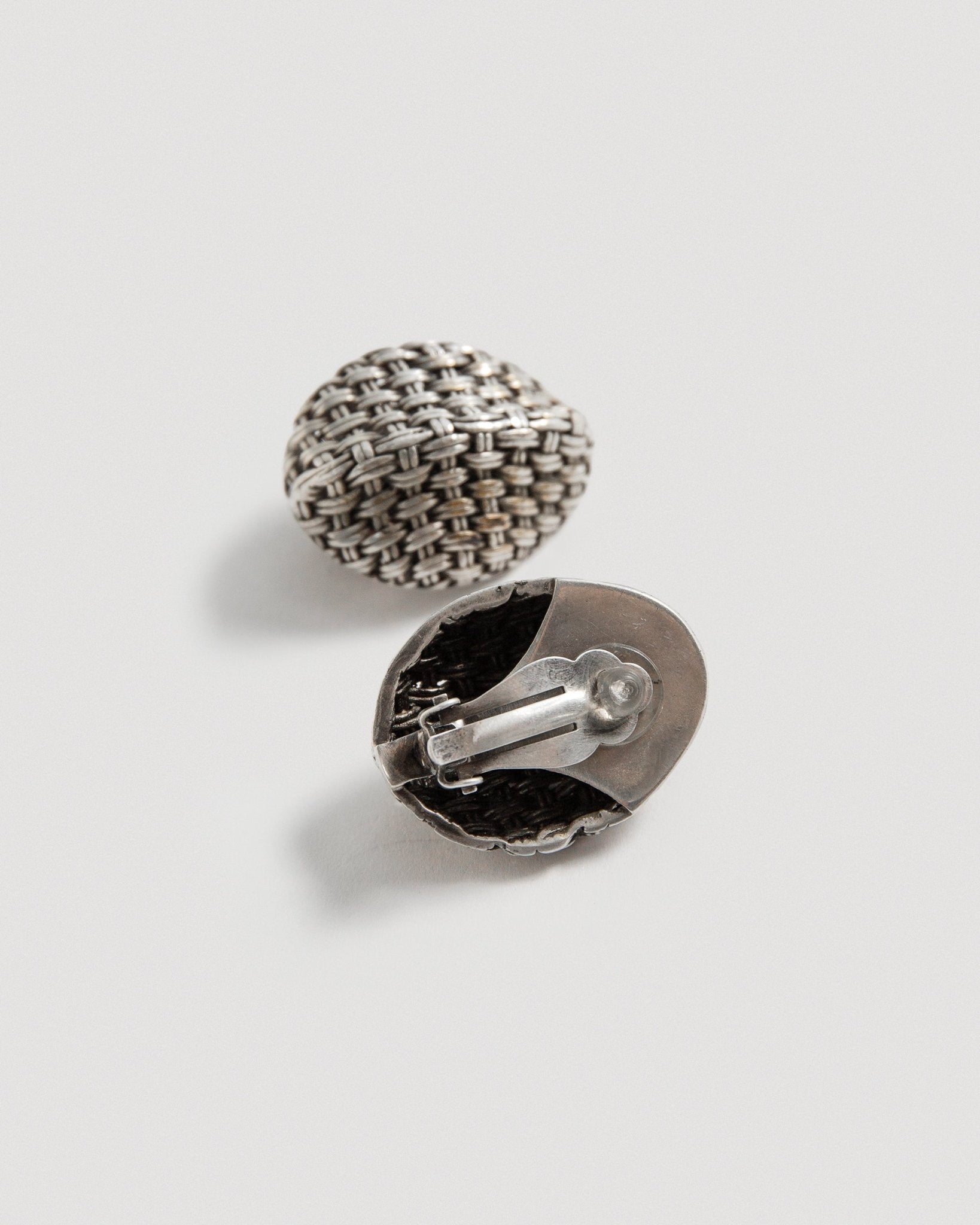 Steve Vaubel Silver Weave EarringsClip - On Earrings