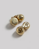 Steve Vaubel Vermeil Earrings with Twin OrbsClip - On
