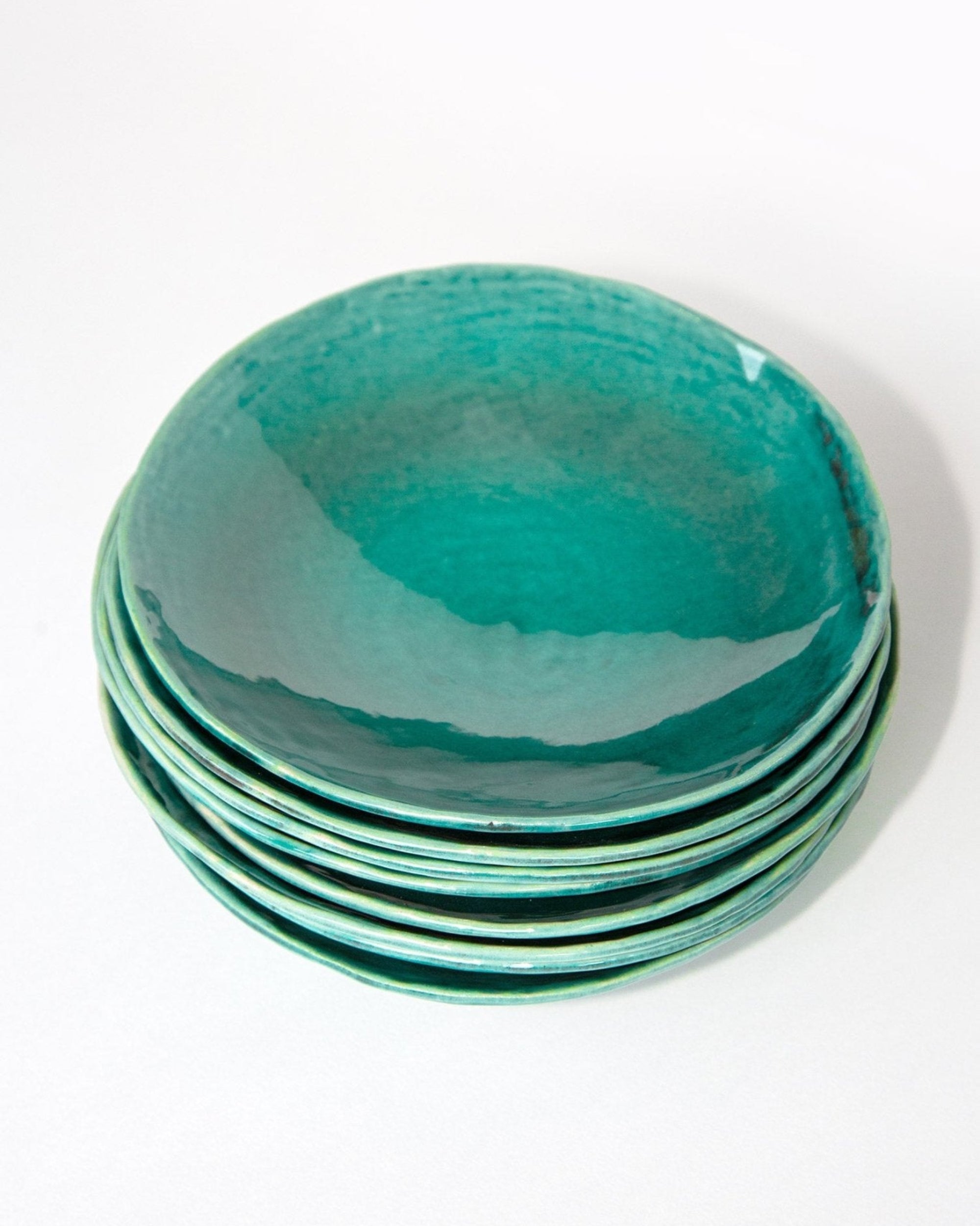 Turquoise Porcelain Deep Plate.Serveware