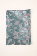 Velvet Bamboo Flower Scarf in Aqua