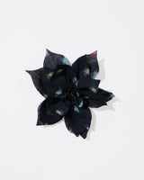 Vintage Japanese Indigo Cotton Ikat Flower PinFlower Pins